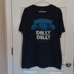 Old Navy Men's XL Bud Light Lager Beer Anheuser-Bush Blue Tee Shirt Short Sleeve